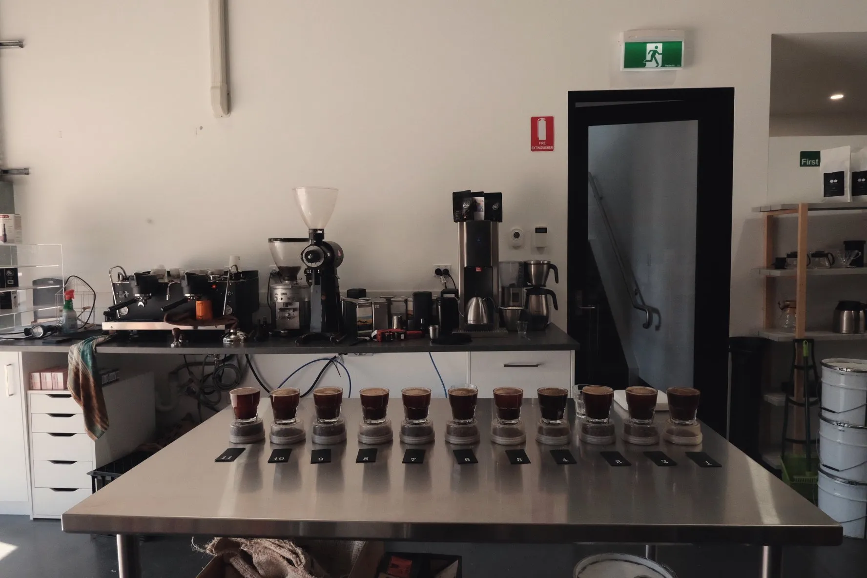 A coffee workspace interior with equipment